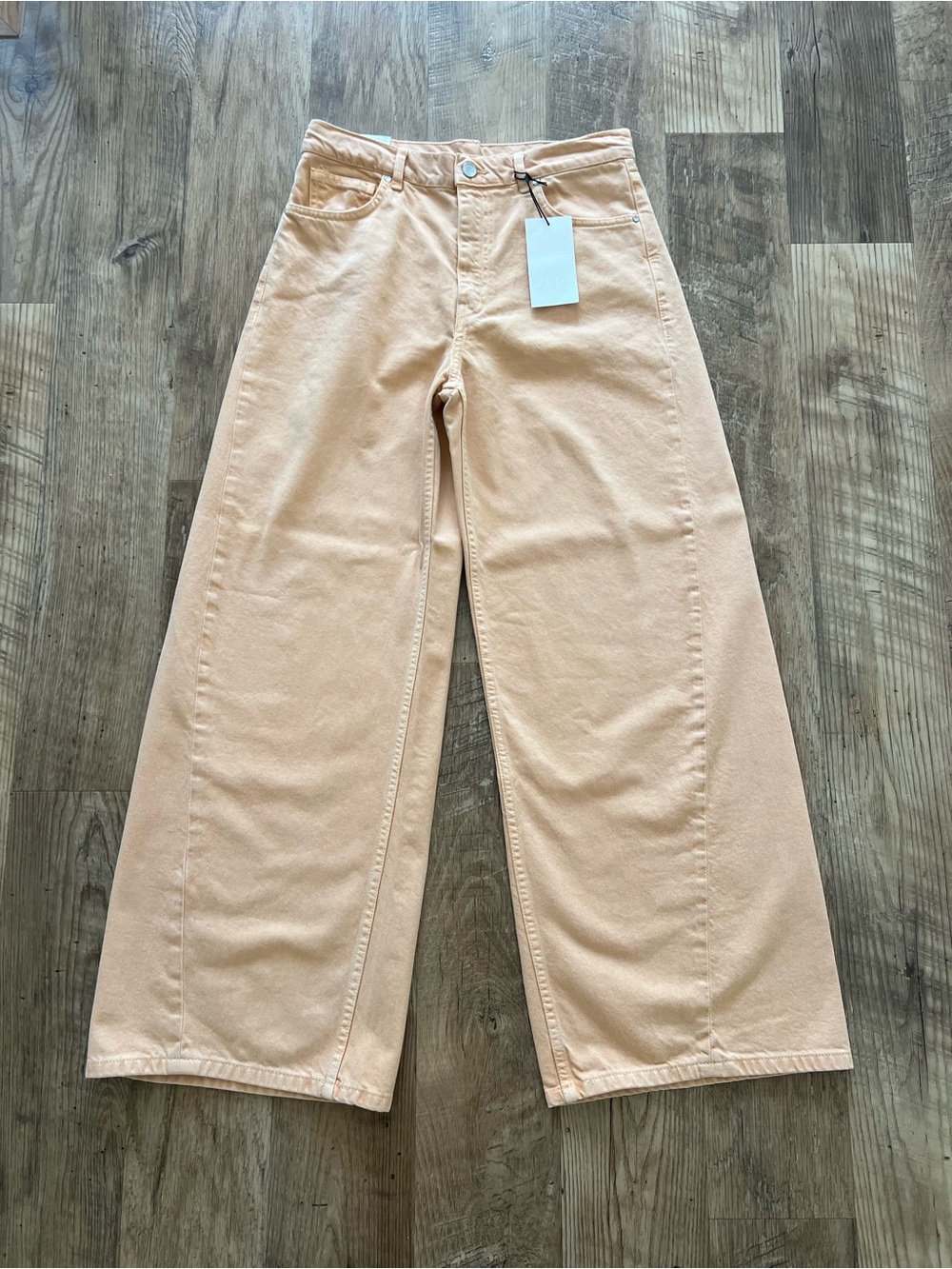 NEW Zara Twisted Seam Wide Leg Women’s Jeans 6
